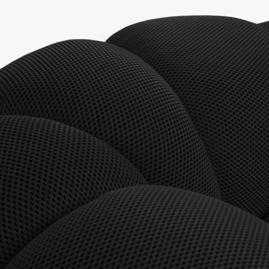 Canapé MICADONI Diana 3 places en tissu 3D noir