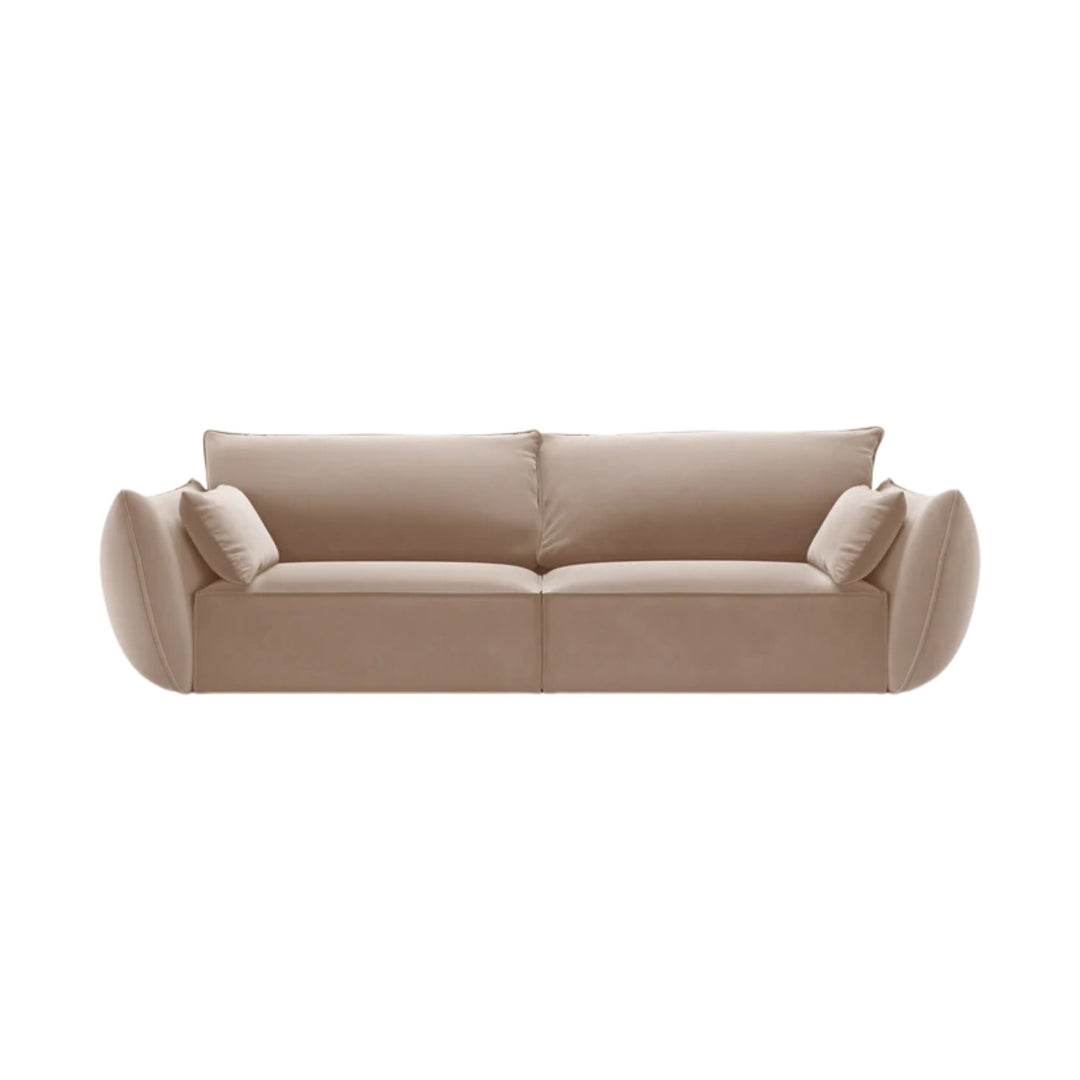 Canapé MICADONI Kaelle 3 places en velours beige