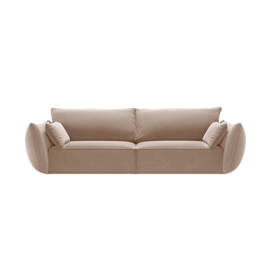 Canapé MICADONI Kaelle 3 places en velours beige