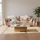 Canapé MICADONI Kaelle 3 places en velours beige