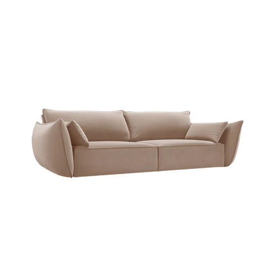 Canapé MICADONI Kaelle 3 places en velours beige