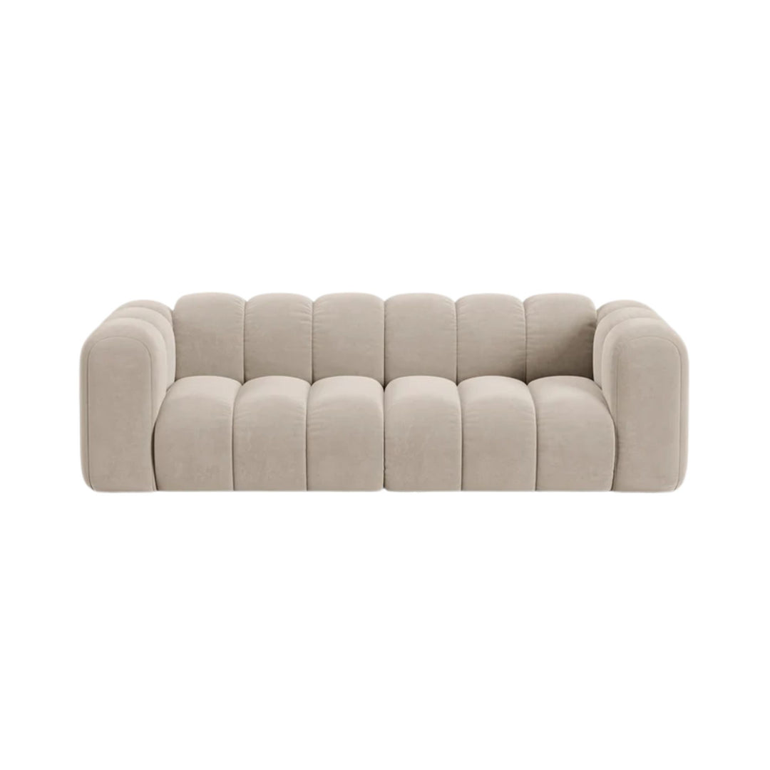 Canapé MICADONI Lupine 3 places en velours beige