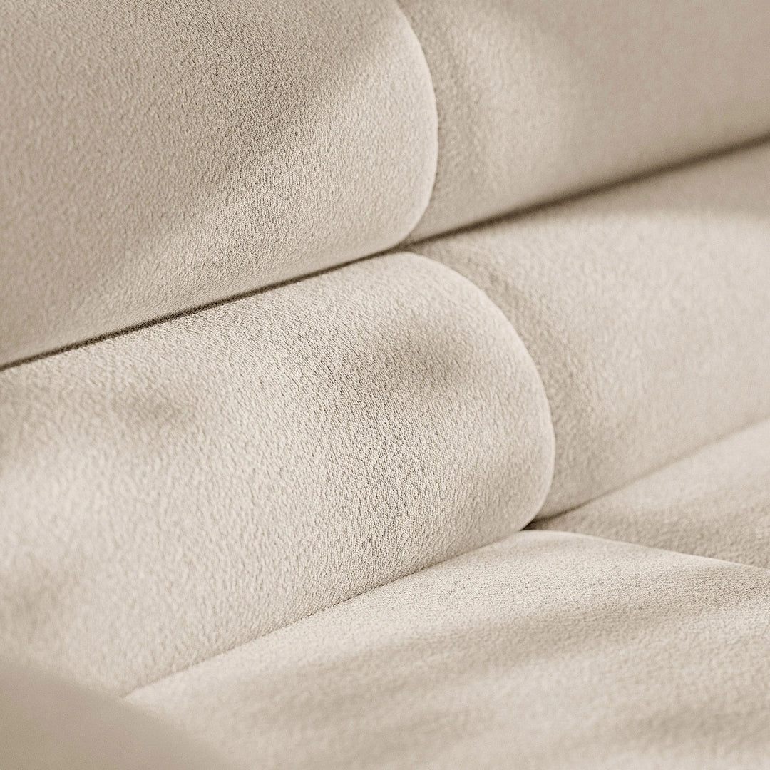 Canapé MICADONI Neo 3 places en tissu bouclé beige