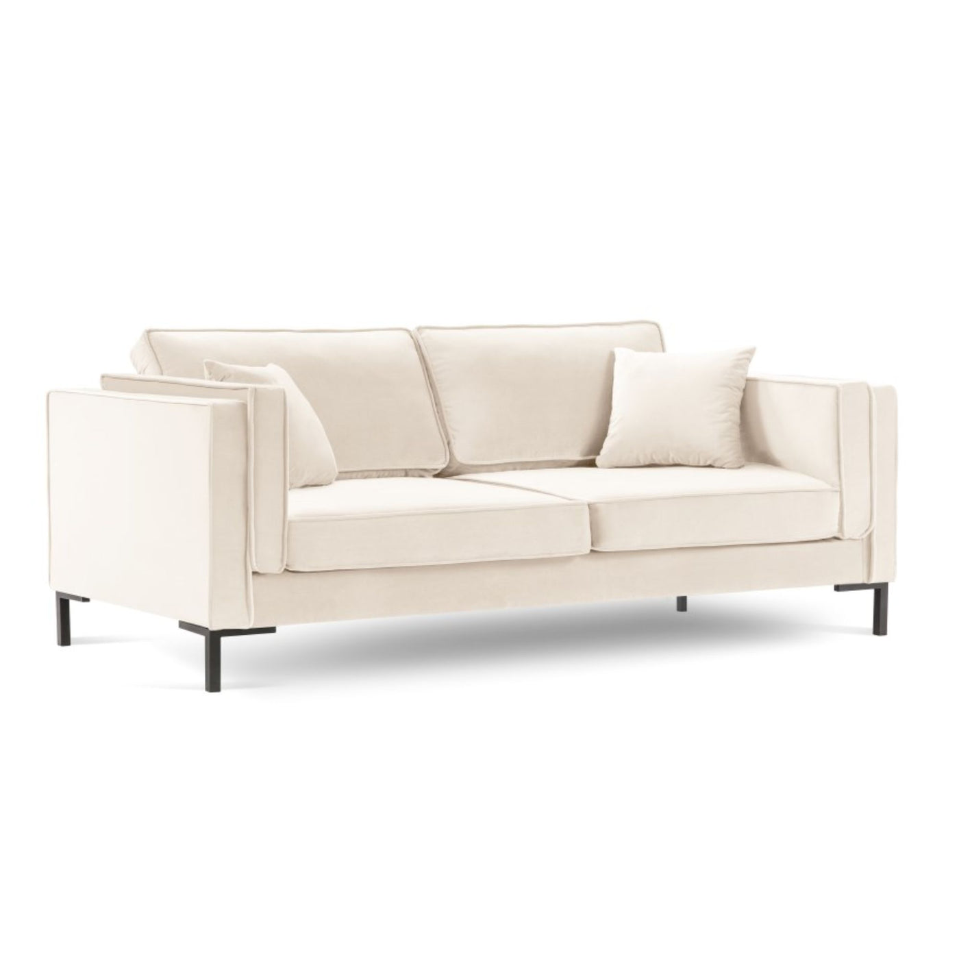 Canapé MILO CASA Luis 3 places en velours Beige