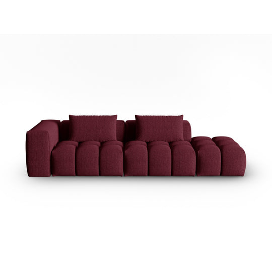 Canapé modulable droit CXL by Christian Lacroix Lorella 4 places en tissu structurel bordeaux