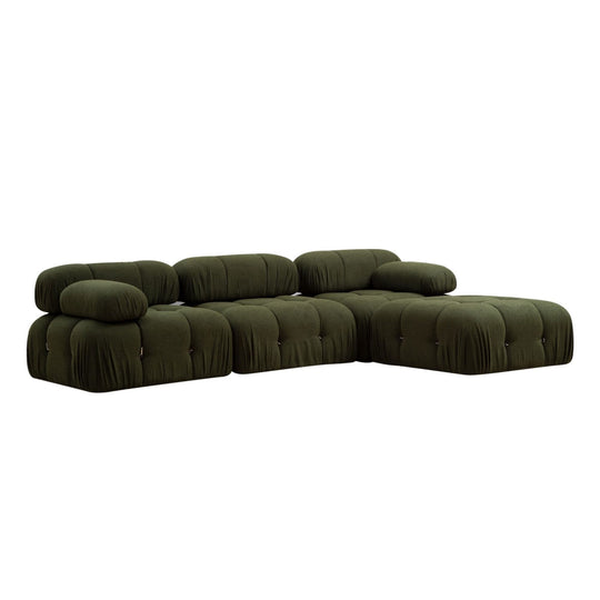Canapé modulable LES TENDANCES Bubble en tissu vert 288cm