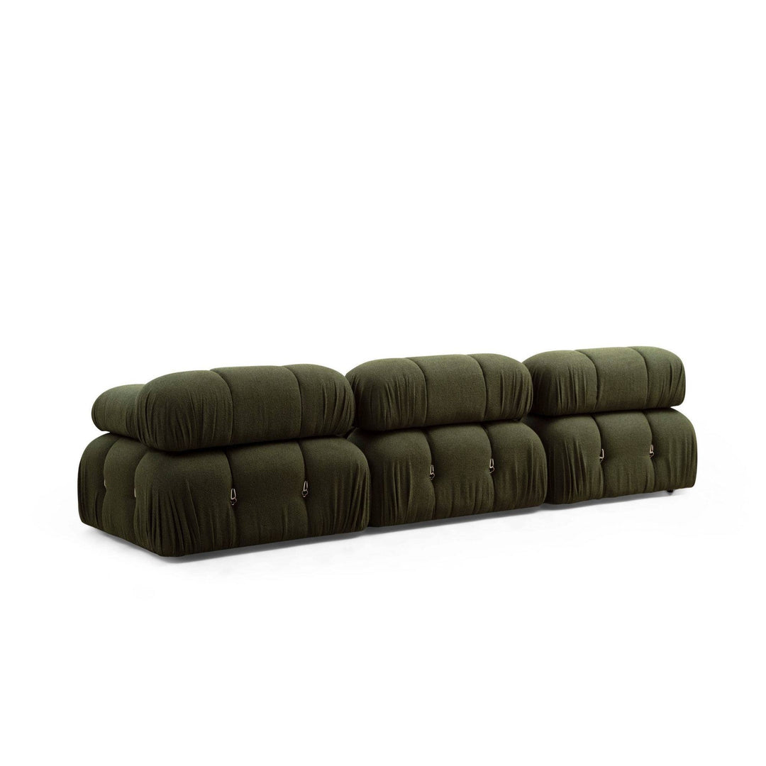 Canapé modulable LES TENDANCES Bubble en tissu vert 288cm