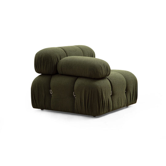 Canapé modulable LES TENDANCES Bubble en tissu vert 288cm
