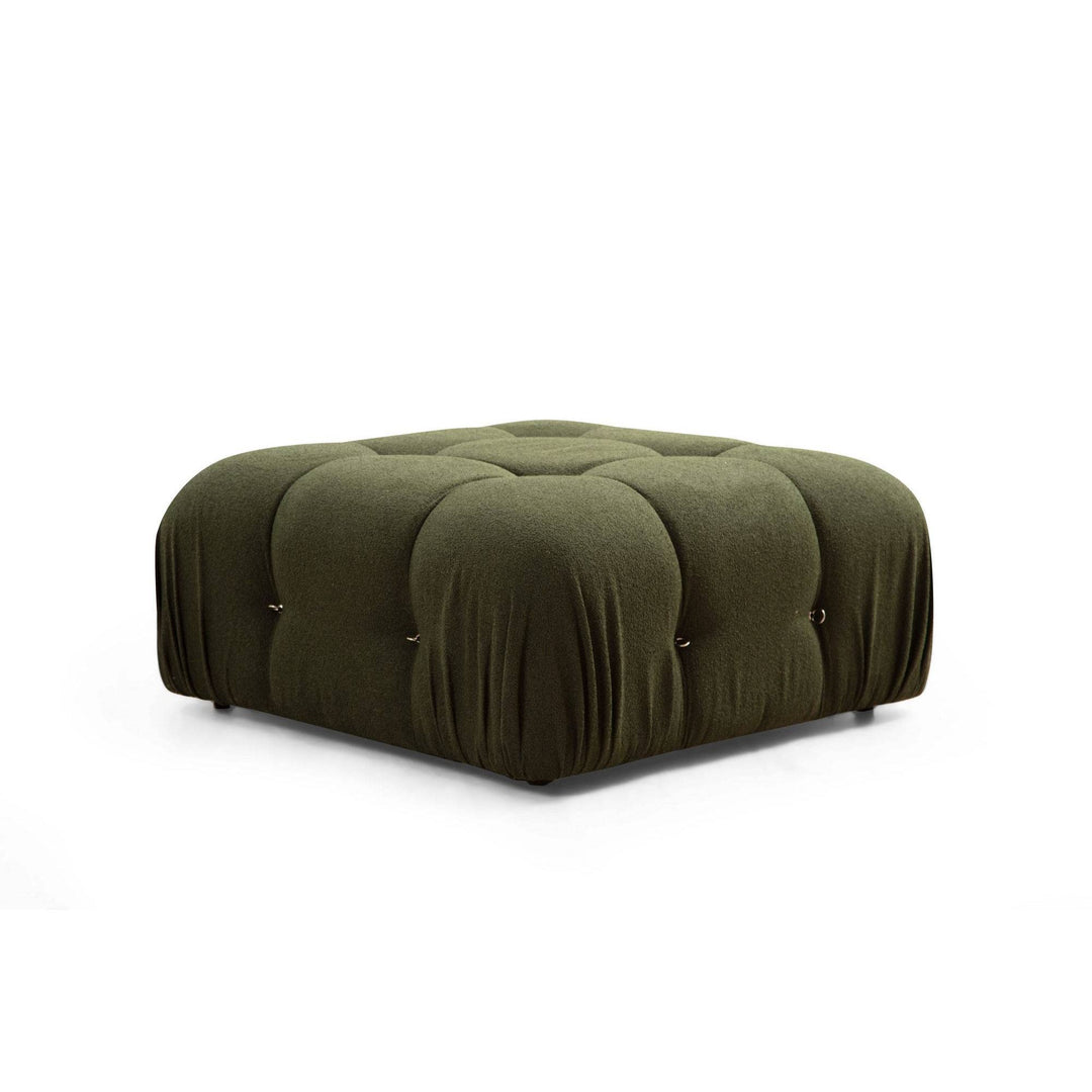 Canapé modulable LES TENDANCES Bubble en tissu vert 288cm