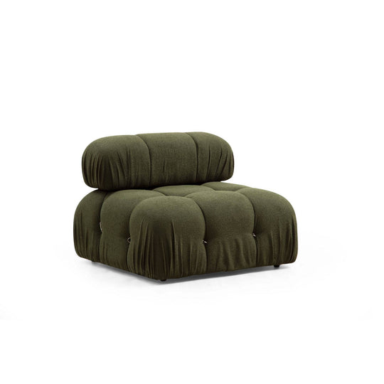 Canapé modulable LES TENDANCES Bubble en tissu vert 288cm