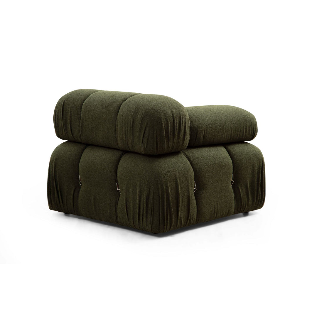 Canapé modulable LES TENDANCES Bubble en tissu vert 288cm
