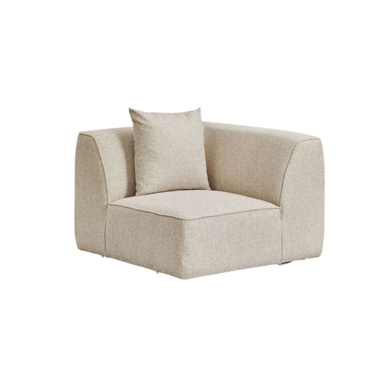 Canapé modulable SKLUM Cardea 3 pièces avec pouf rembourré tissu beige