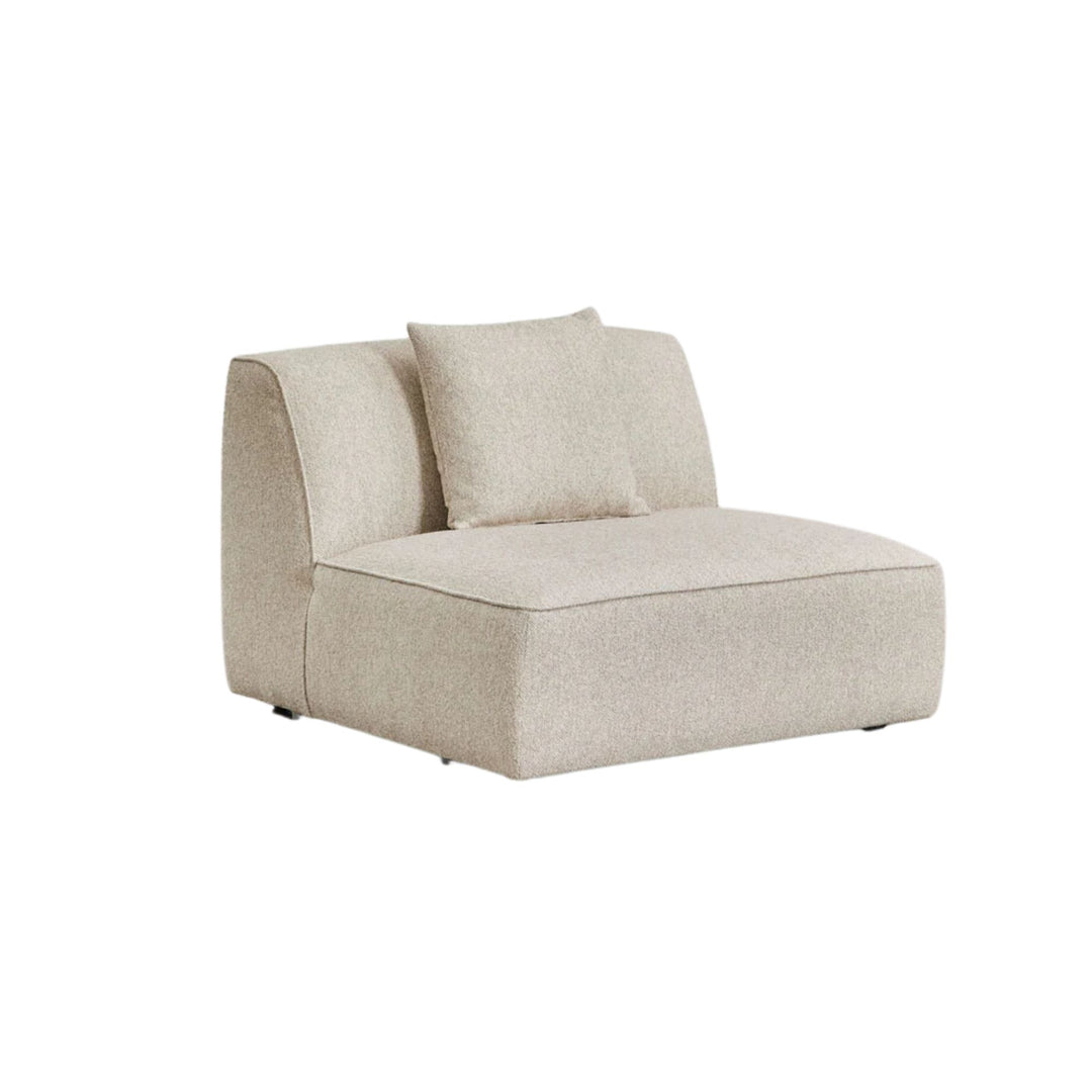 Canapé modulable SKLUM Cardea 3 pièces avec pouf rembourré tissu beige
