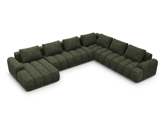 Canapé panoramique convertible Maison Héritage Kimi d'angle droit 6 places avec coffre de rangement