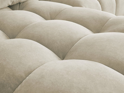 Canapé panoramique fixe BOBOCHIC Mont-Blanc velours Beige