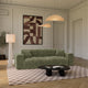 Canapé PREMIUM INTERIORS Cocoon 4 places en velours gaufré vert vintage