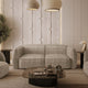 Canapé 4 places LIVIA en velours taupe SIA Home