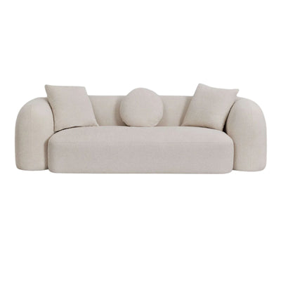 Canapé SKLUM Coco 3 places en tissu chenille épais Blanc