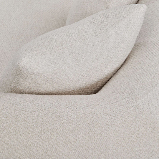 Canapé SKLUM Coco 3 places en tissu chenille épais Blanc