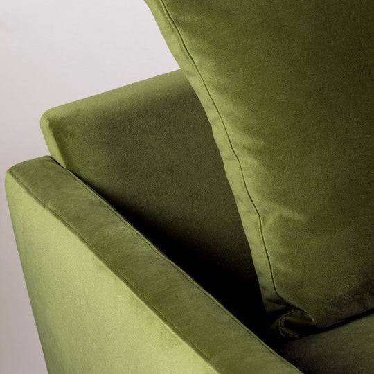 Canapé convertible Drawer Villabon 4 places en velours Vert olive
