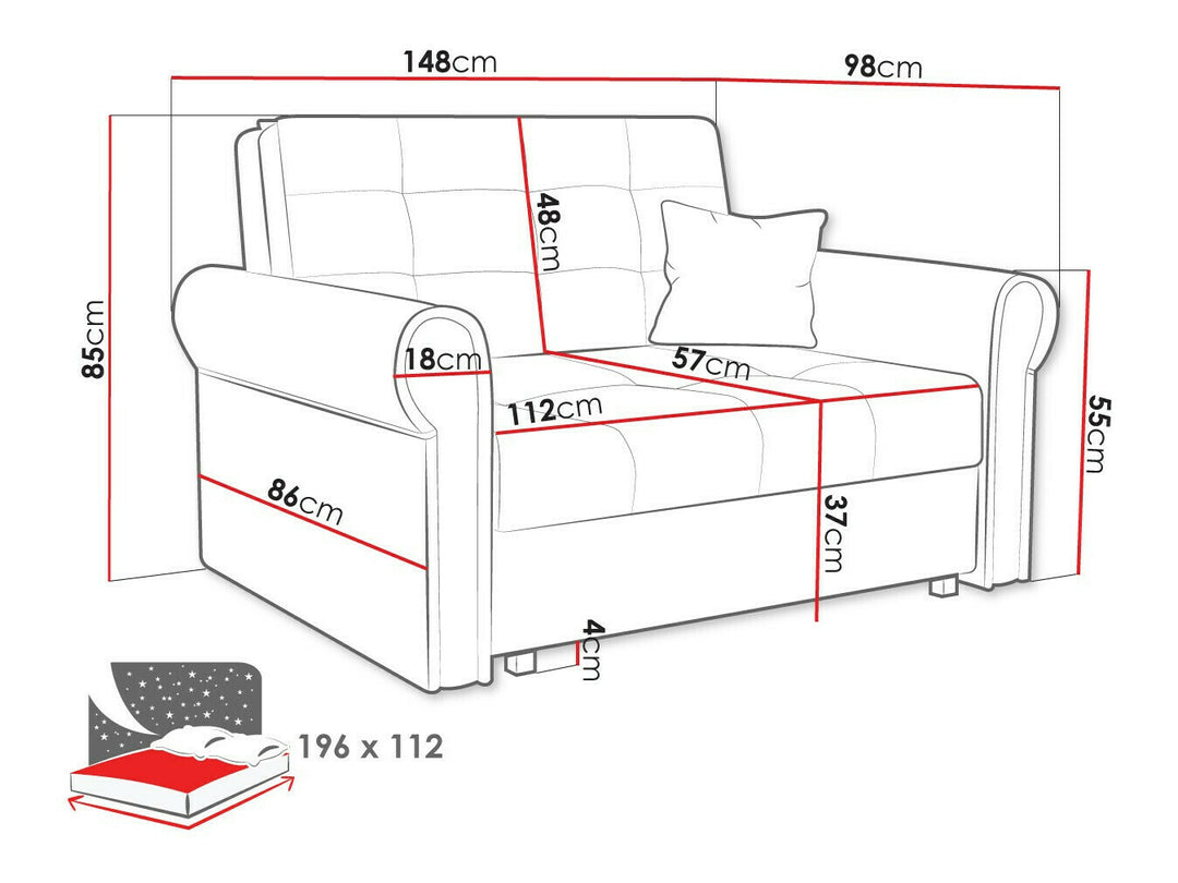 Canapé convertible MOBILIER 1 Aquala II (Kronos 02) — photo produit