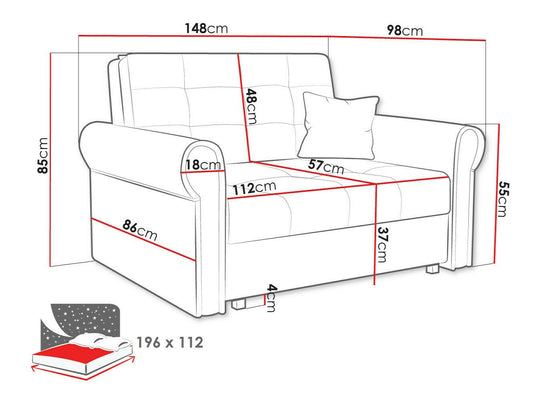 Canapé convertible MOBILIER 1 Aquala II (Kronos 02) — photo produit