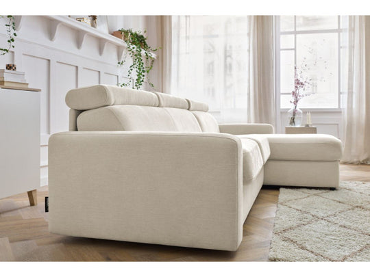 Canapé d'angle convertible BOBOCHIC Monaco beige 160 — photo produit