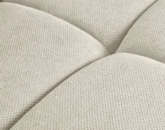 Canapé panoramique BESTMOBILIER 7 places en tissu beige RAY — photo produit