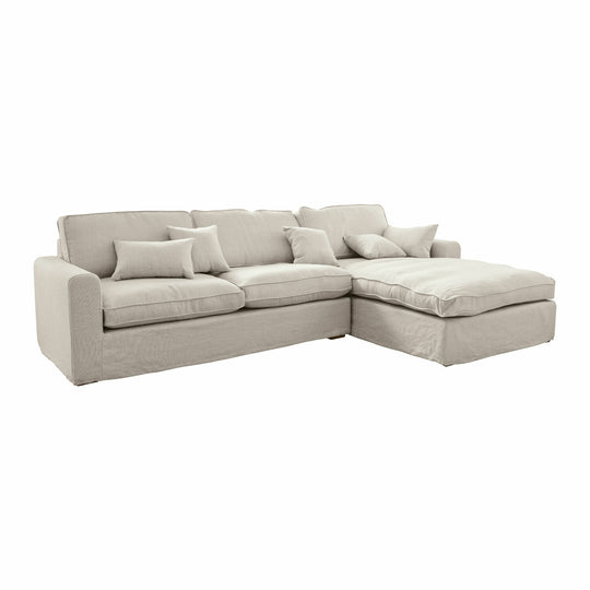 Canapé d'angle droit LOBERON Seaford beige — photo produit