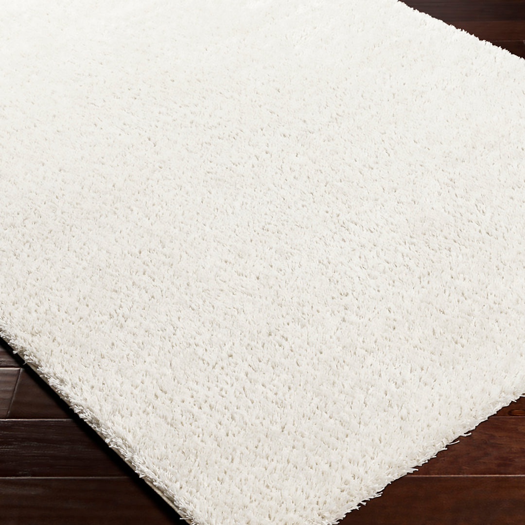 Tapis Rond Shaggy Moderne Beige Rond Trento
