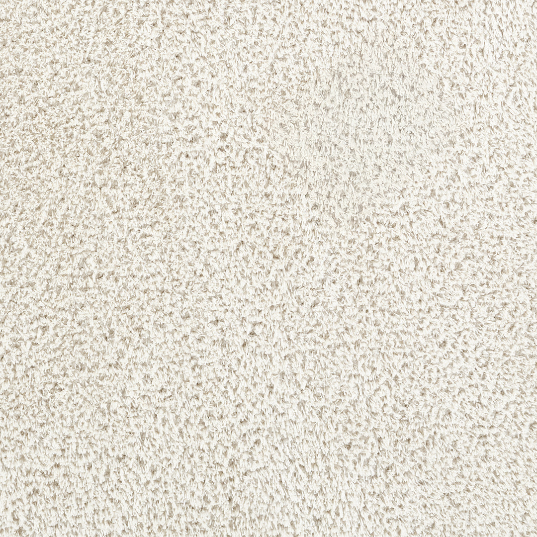 Tapis Rond Shaggy Moderne Beige Rond Trento