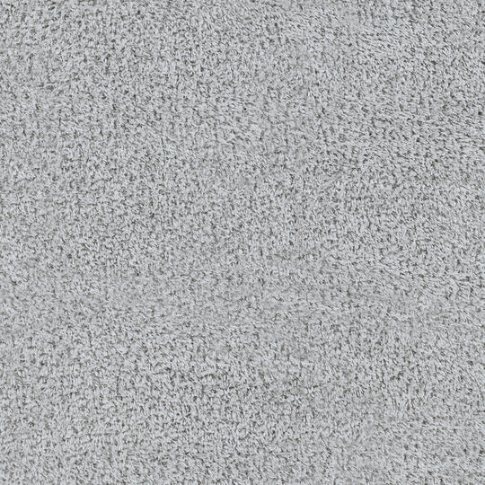 Tapis Rond Shaggy Moderne Gris Clair Rond Trento