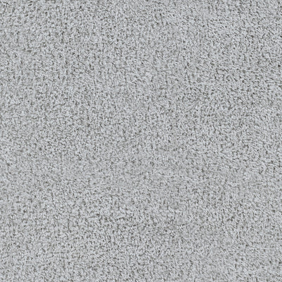 Tapis Rond Shaggy Moderne Gris Clair Rond Trento