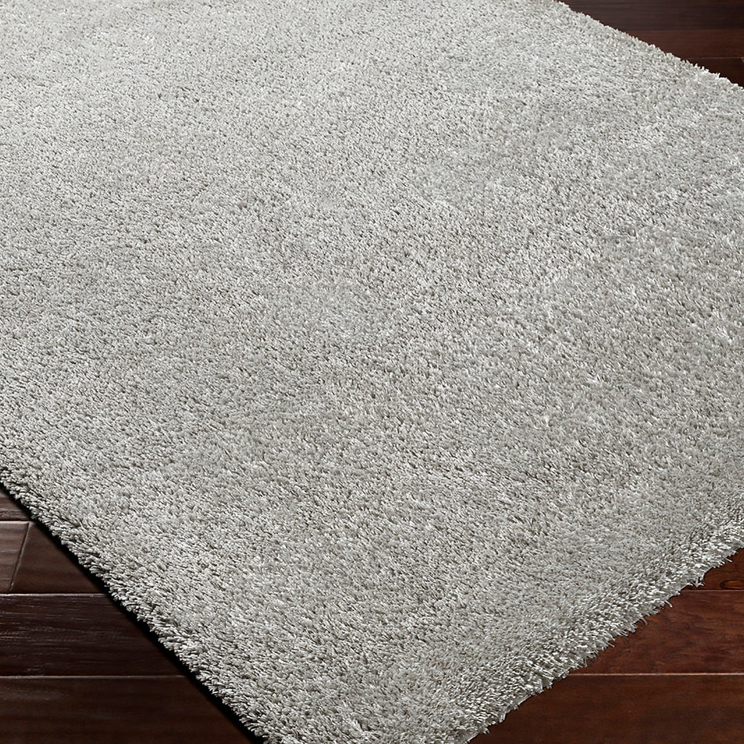 Tapis Rond Shaggy Moderne Gris Foncé Rond Trento