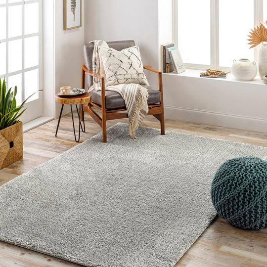 Tapis Shaggy Moderne Gris Foncé Trento