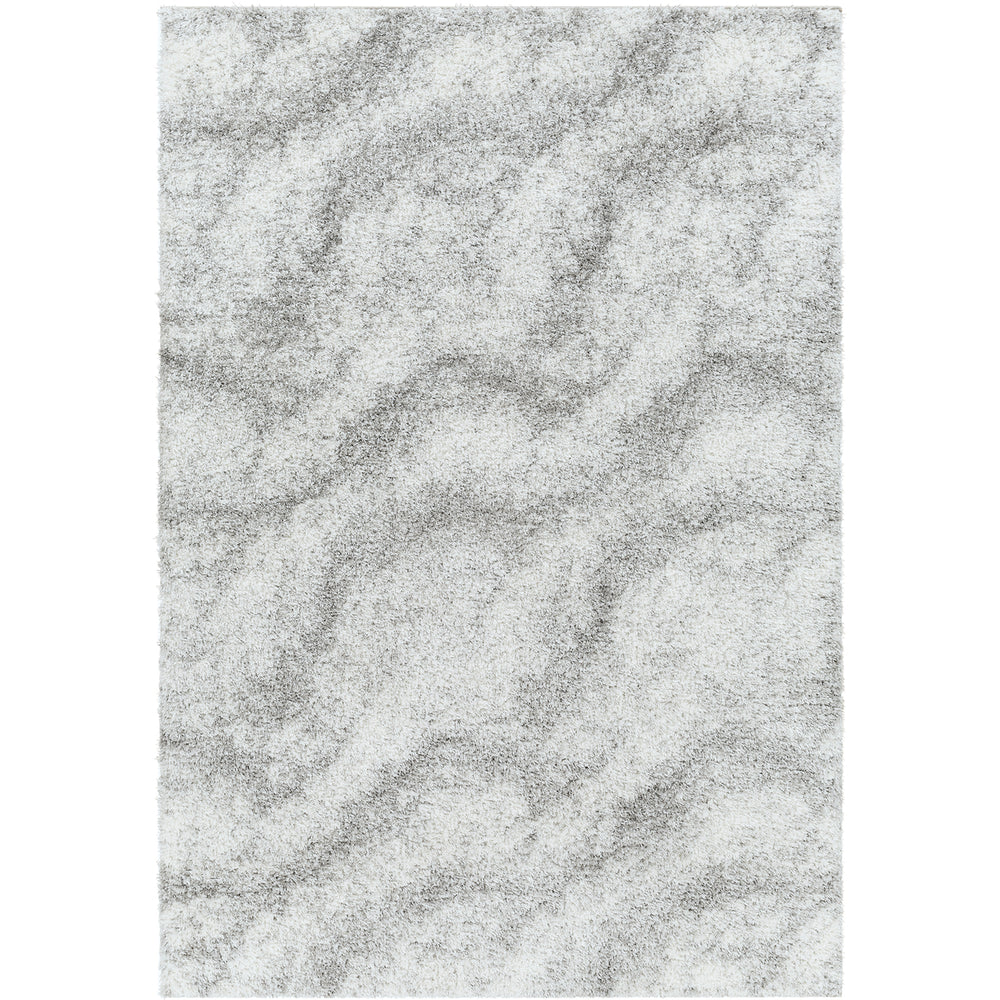 Tapis Shaggy Moderne Ivoire/Gris Genova