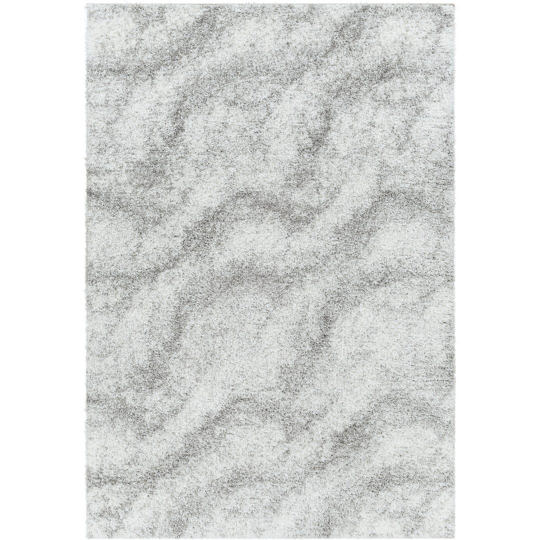 Tapis Shaggy Moderne Ivoire/Gris Genova