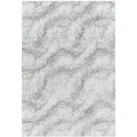 Tapis Shaggy Moderne Ivoire/Gris Genova