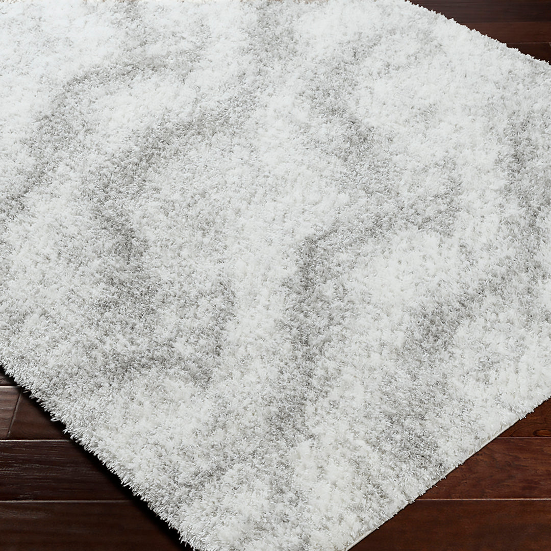 Tapis Shaggy Moderne Ivoire/Gris Genova