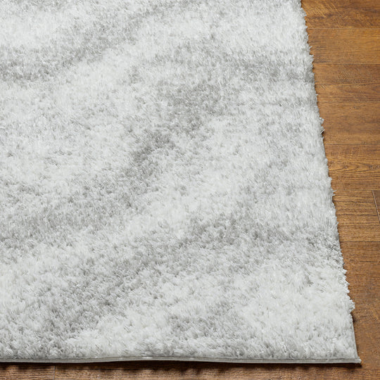 Tapis Shaggy Moderne Ivoire/Gris Genova