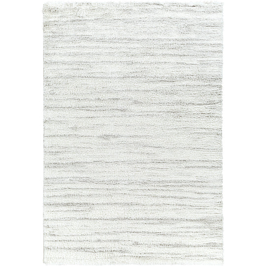 Tapis Shaggy Moderne Blanc/Gris Gouda