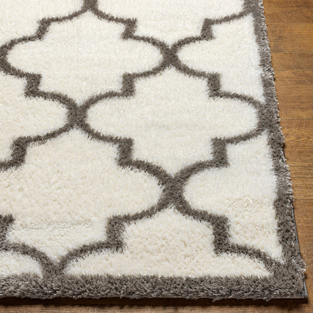 Tapis Shaggy Oriental Ivoire/Gris Halle
