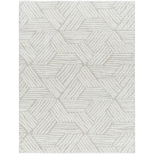 Tapis Shaggy Moderne Ivoire/Beige Eupen