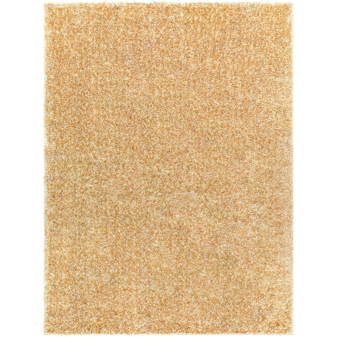 Tapis Shaggy Moderne Jaune Trento