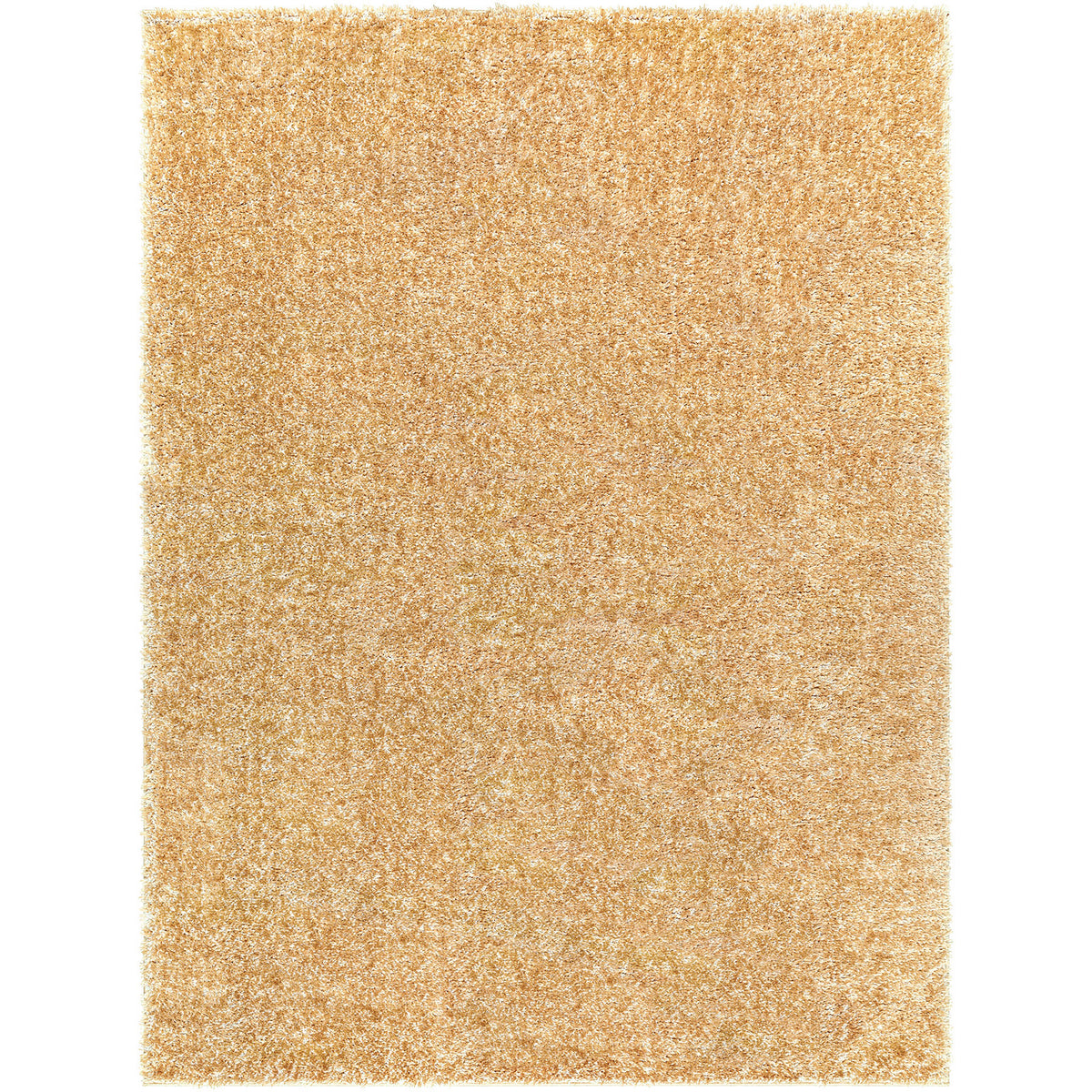 Tapis SURYA Trento shaggy moderne, uni à poils longs jaune doré, vue 2