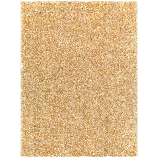 Tapis Shaggy Moderne Jaune Trento
