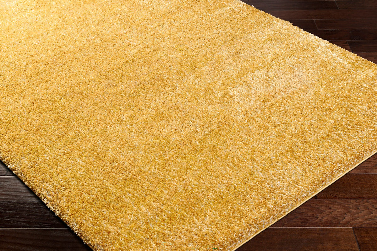Tapis SURYA Trento shaggy moderne, uni à poils longs jaune doré, vue 9