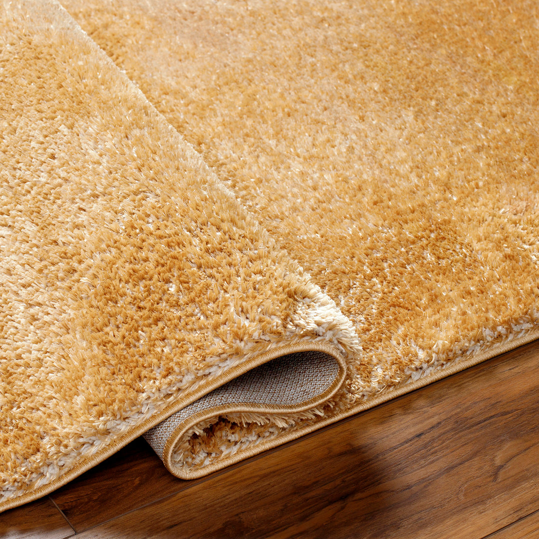 Tapis Shaggy Moderne Jaune Trento
