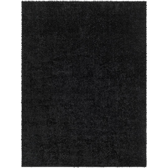Tapis Shaggy Moderne Noir Trento