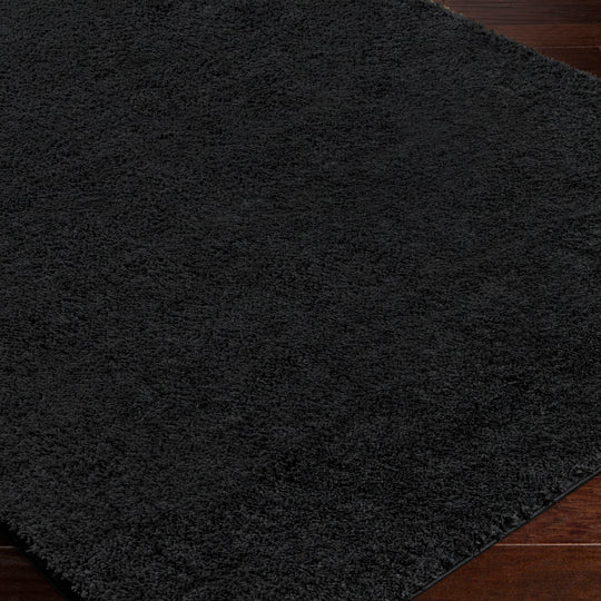 Tapis Shaggy Moderne Noir Trento